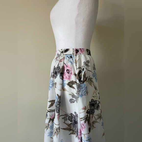 Windsor Floral  White and Pink Lined Maxi Skirt Size Small EUC - Picture 4 of 7